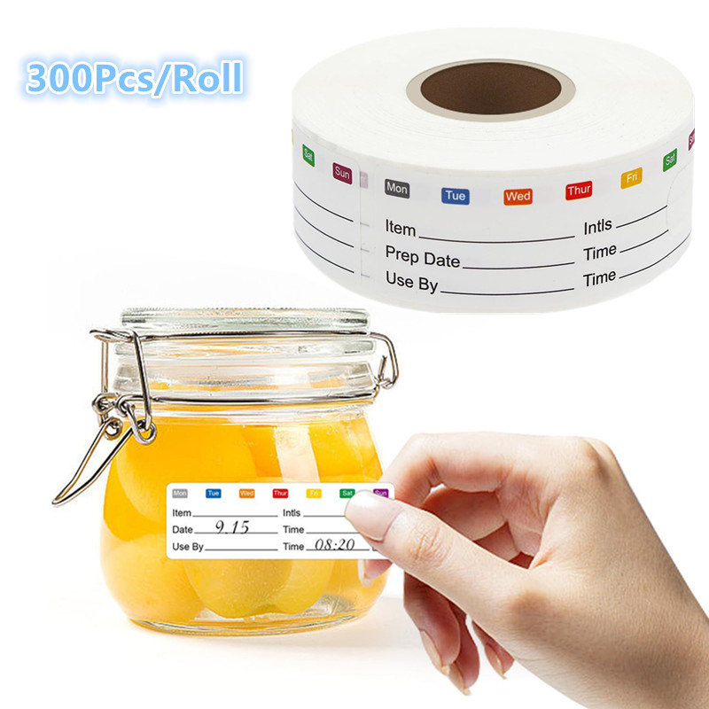 300Pcs/Roll Kitchen Date Food  - огляд і ціна Snacks Food Labels