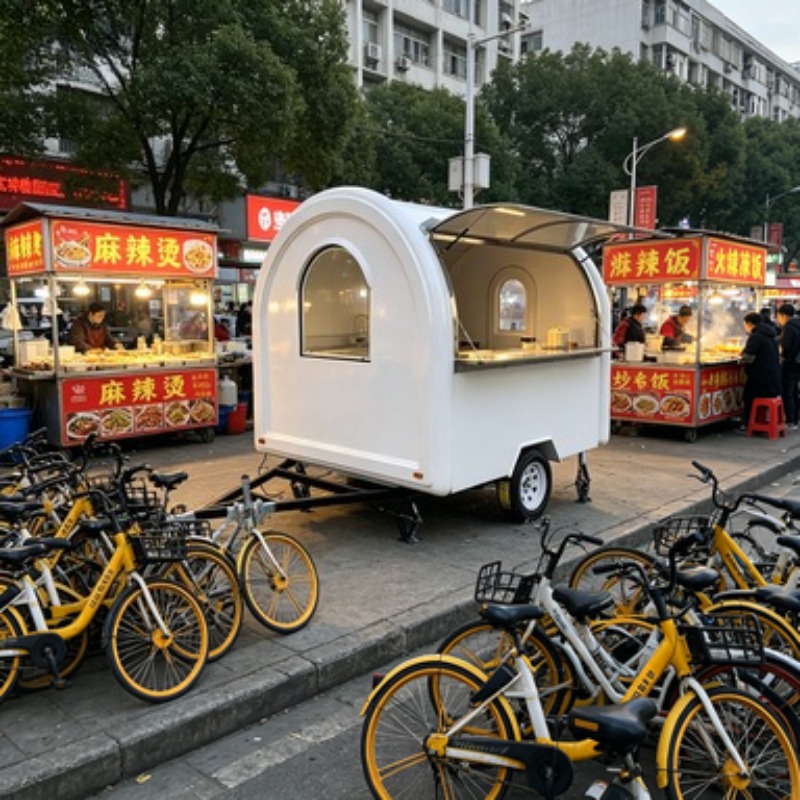 Portable Food Cart Trailer Cof - огляд і ціна Food Snacks That Start With A