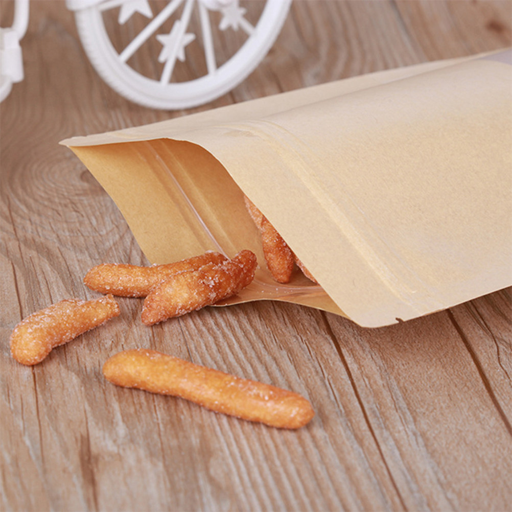 50Pcs Food Grade Kraft Stand U - огляд і ціна Food In Snacks