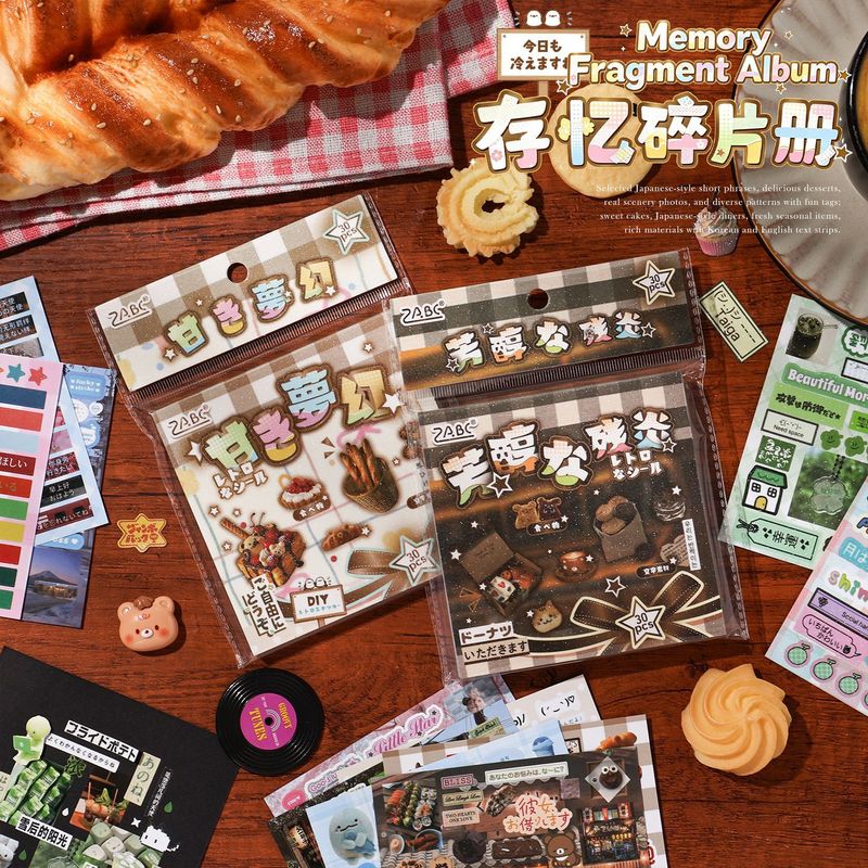 30Pcs Aesthetic Vintage Food L - огляд і ціна Snacks Food Labels
