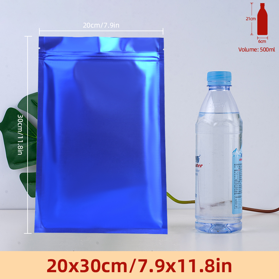 100pcs Matte Blue Foil Zipper  - огляд і ціна Food In Snacks