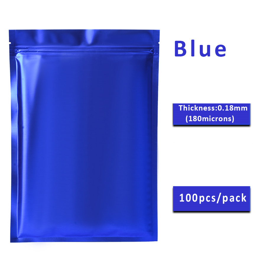 100pcs Matte Blue Foil Zipper  - огляд і ціна Food In Snacks