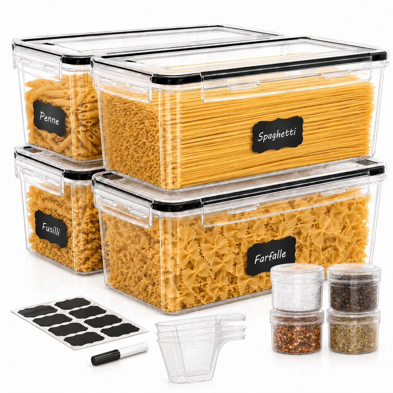 8PCS Airtight Food Storage Con - огляд і ціна Snacks Food Labels