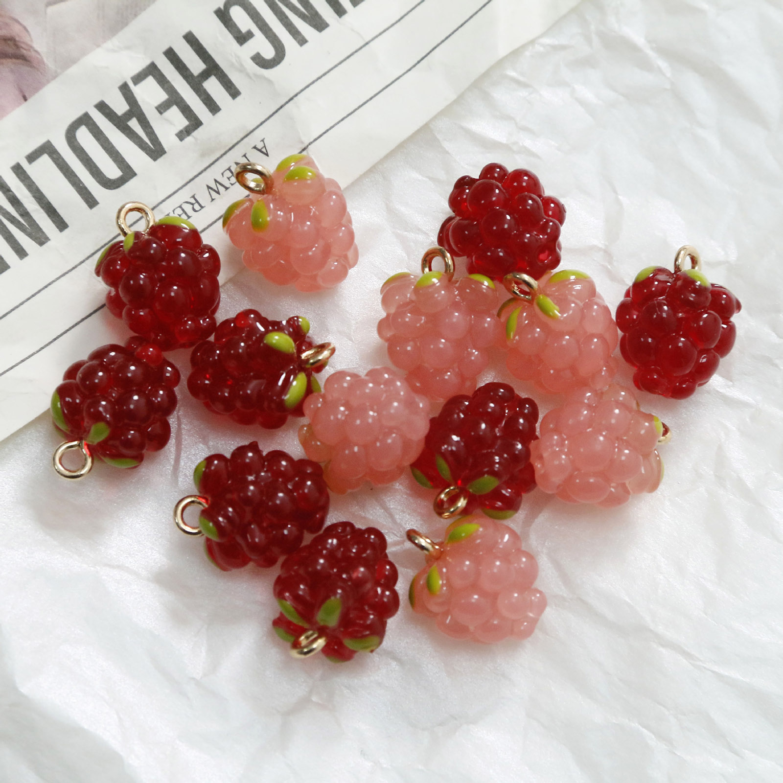 2PCs 3D Resin Charms Grape Fru - огляд і ціна Foods X