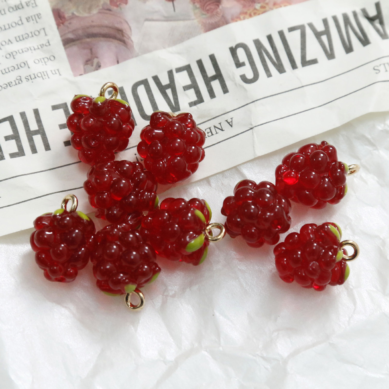 2PCs 3D Resin Charms Grape Fru - огляд і ціна Foods X