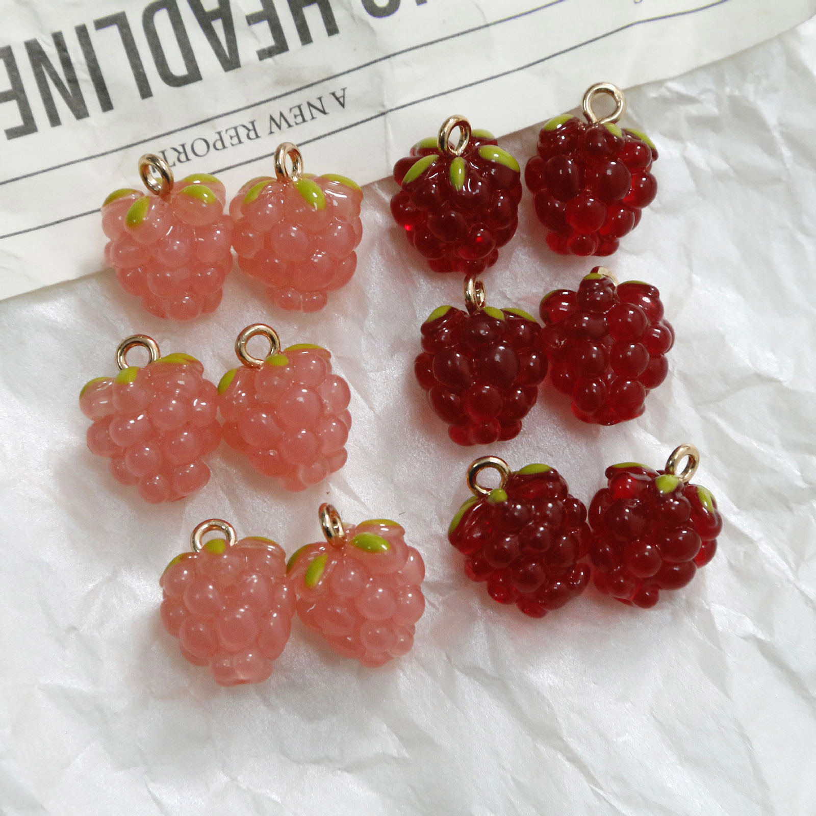 2PCs 3D Resin Charms Grape Fru - огляд і ціна Foods X