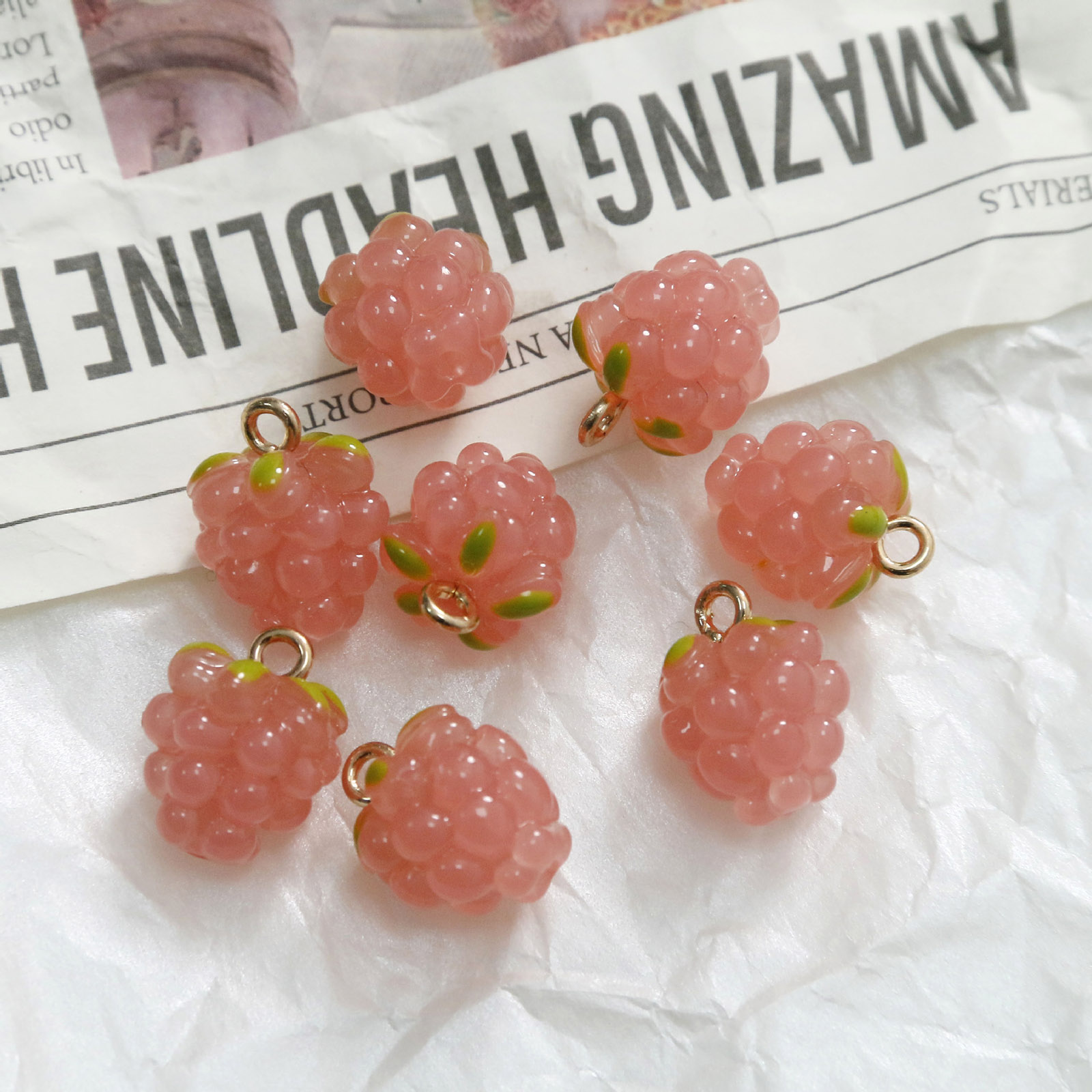 2PCs 3D Resin Charms Grape Fru - огляд і ціна Foods X